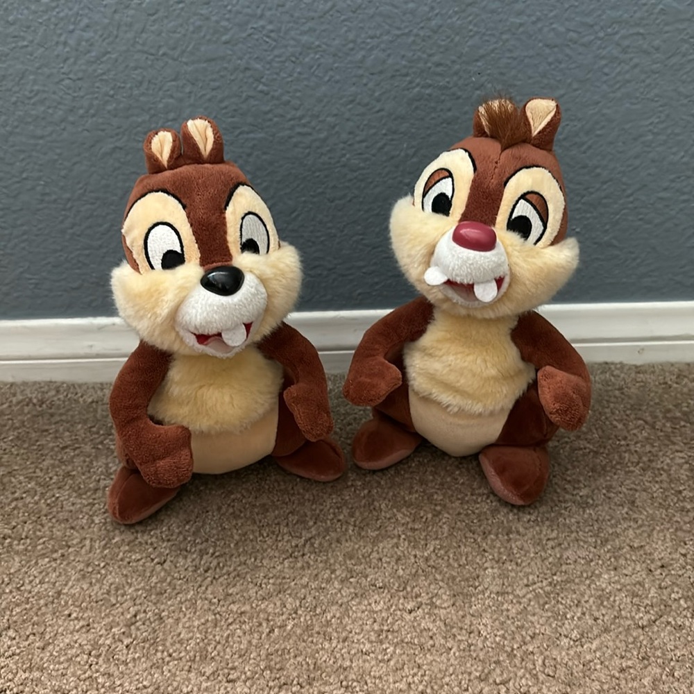 Disney Parks Chip and Dale Plush Stuffed Animals